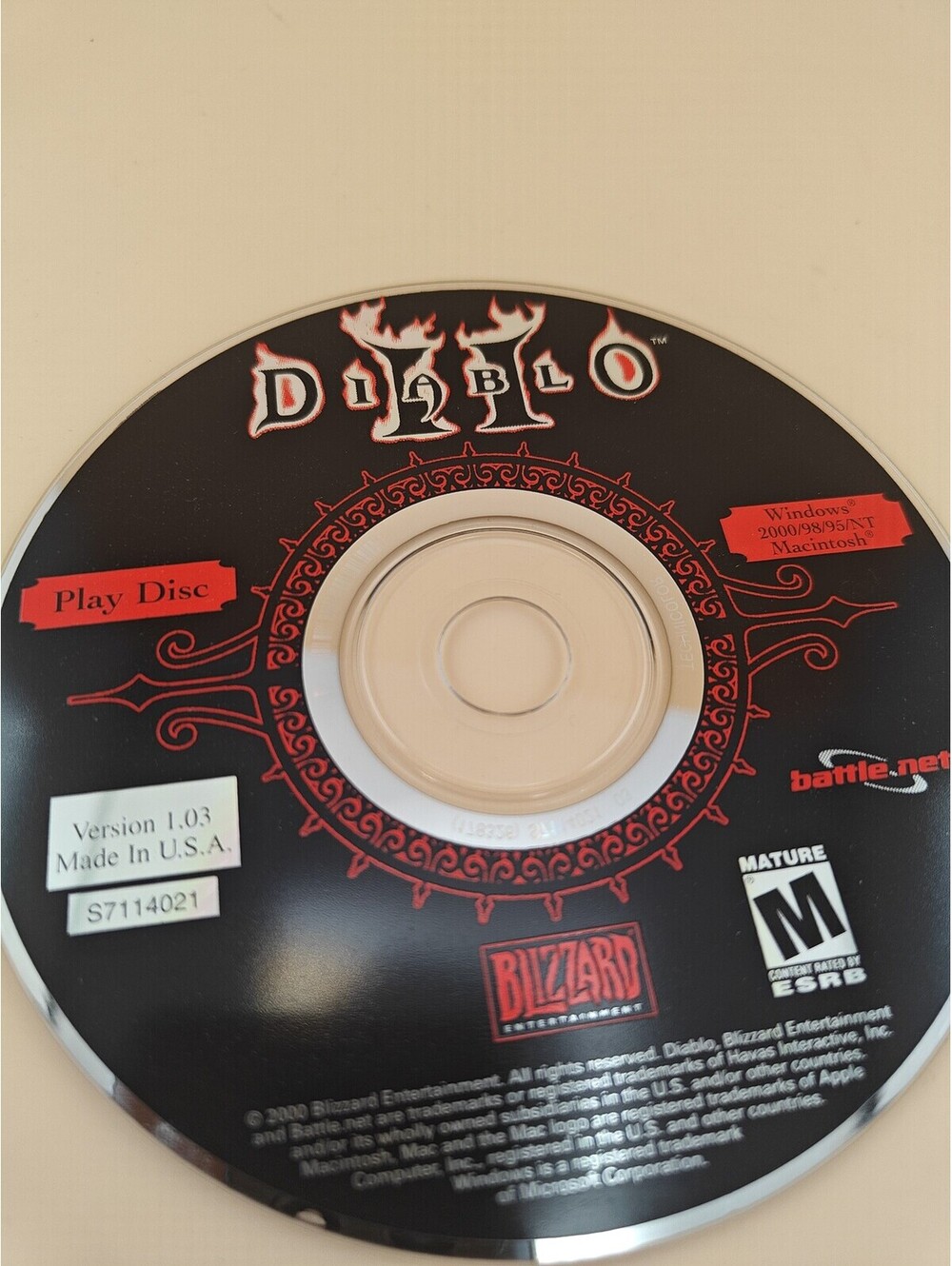 Blizzard Diablo 2 PC CD-ROM Play Disc Only